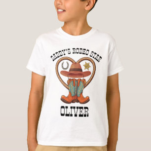 Camiseta Estrela de Rodeio do Papai - Pequeno Cowboy