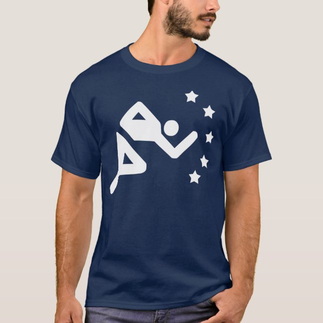 Camiseta Estrela de trilha retro (Frente)