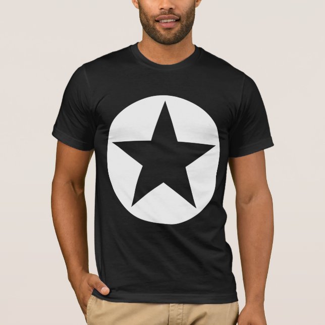 Camiseta Estrela dentro de um círculo - Branco (Frente)