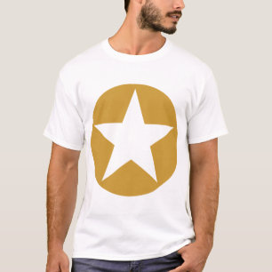 Camiseta Estrela dentro de um círculo - Castanho dourado