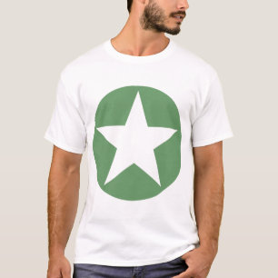 Camiseta Estrela dentro de um círculo - Verde do Exército