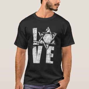 Camiseta Estrela Do Amor De David Judaísmo Israelita Hasha