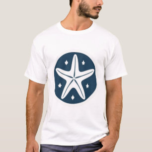 Camiseta Estrela do Mar com Estrelas Brancas