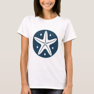 Camiseta Estrela do Mar com Estrelas Brancas