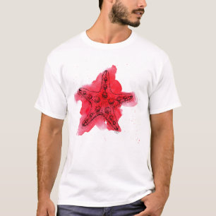 Camiseta Estrela do mar da aguarela