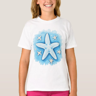 Camiseta Estrela-do-mar em Azul