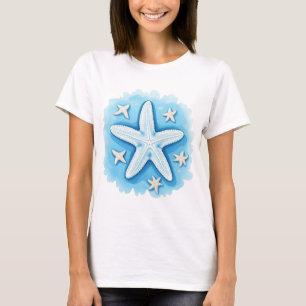 Camiseta Estrela-do-mar em Azul