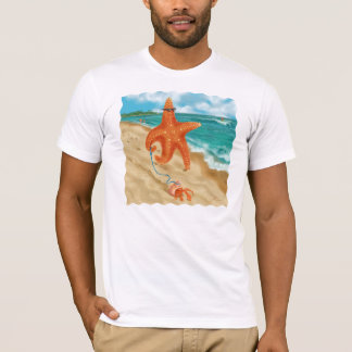 Camiseta Estrela do mar que anda na praia