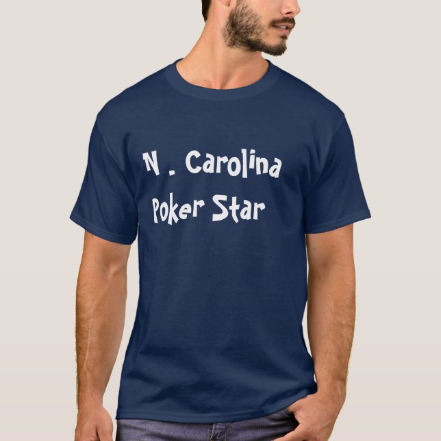 Camiseta Estrela do póquer de North Carolina (Frente)