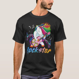 Camiseta Estrela do rock Cantora de música de rock com guit