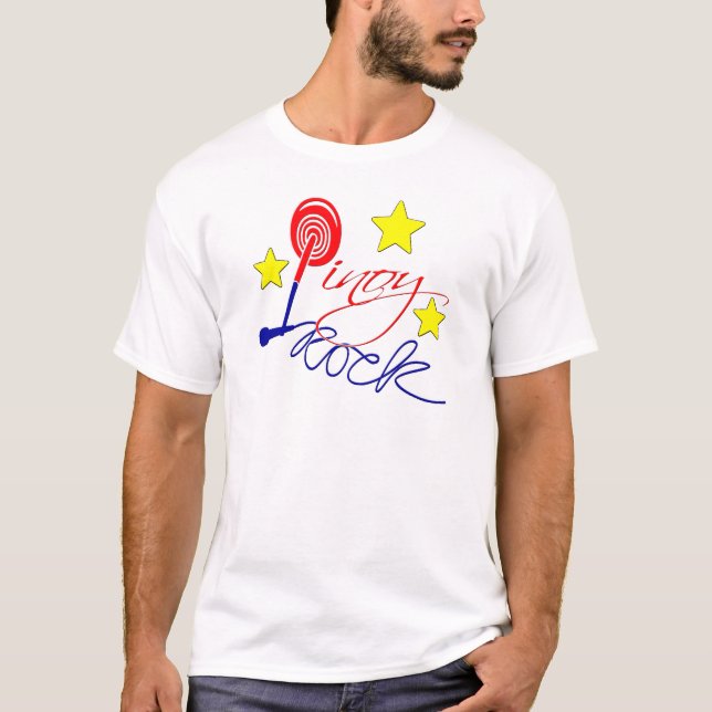 Camiseta Estrela do rock de Pinoy (Frente)