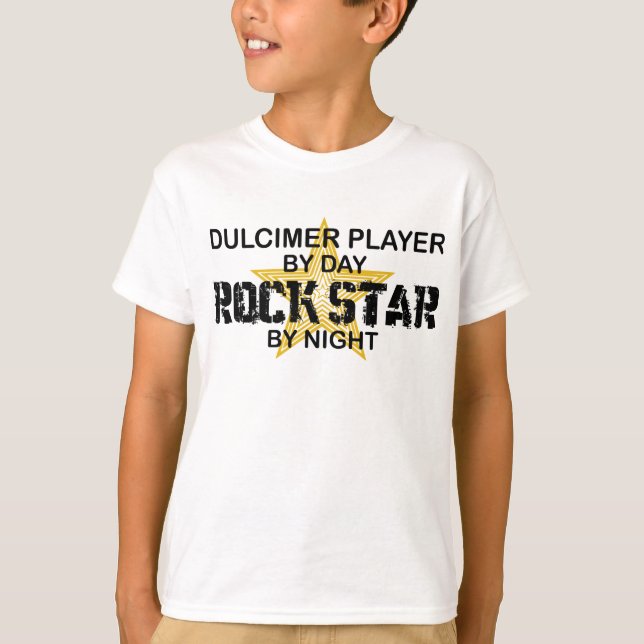 Camiseta Estrela do rock do Dulcimer em a noite (Frente)