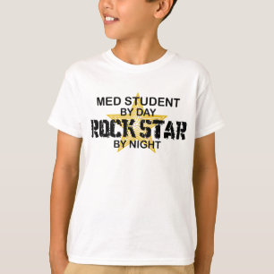 Camiseta Estrela do rock do estudante do MED em a noite