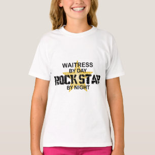 Camiseta Estrela do rock do garçonete em a noite