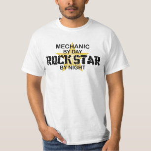 Camiseta Estrela do rock do mecânico em a noite