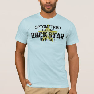 Camiseta Estrela do rock do optometrista em a noite