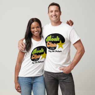 Camiseta Estrela do rock em a noite - mecânico do trabalho