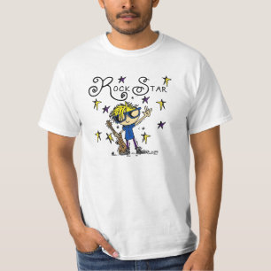 Camiseta Estrela do rock loura do menino