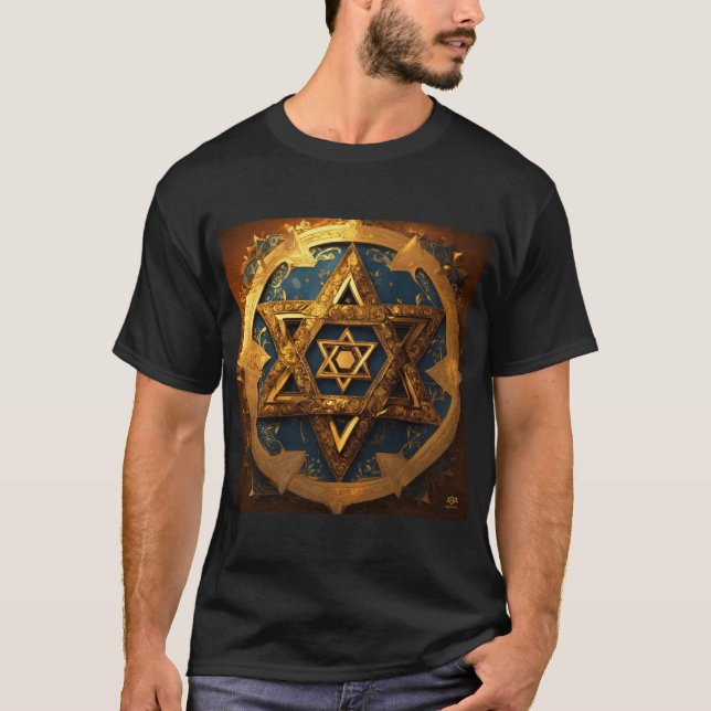 Camiseta Estrela Majestosa de David Vetor Art" (Frente)