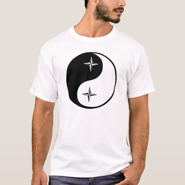Camiseta Estrela náutica de Yin Yang (Frente)