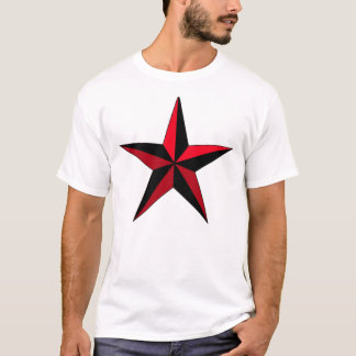 Camiseta Estrela Negra e Vermelha