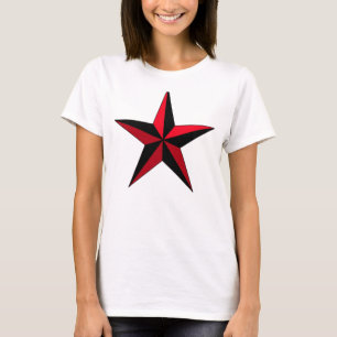 Camiseta Estrela Negra e Vermelha