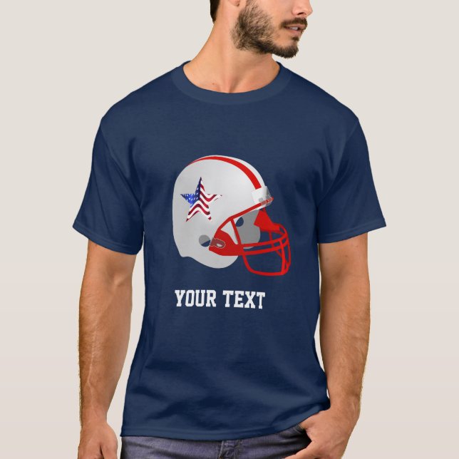 Camiseta Estrela personalizada no capacete de futebol ameri (Frente)