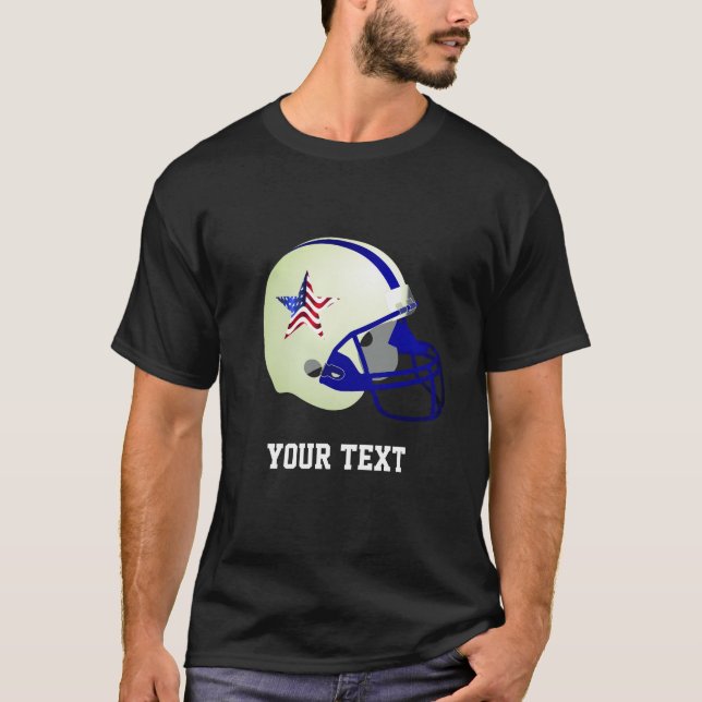 Camiseta Estrela Personalizada no Capacete de Futebol Ameri (Frente)
