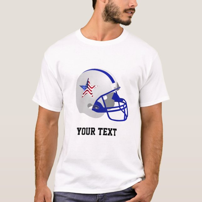 Camiseta Estrela Personalizada no Capacete de Futebol Ameri (Frente)