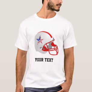 Camiseta Estrela Personalizada no Capacete Red White Americ