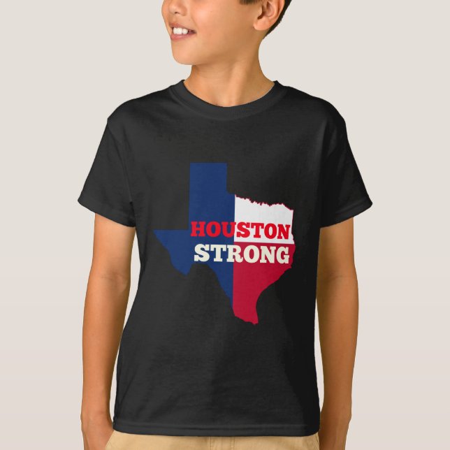 Camiseta Estrela solitária "Houston forte " (Frente)