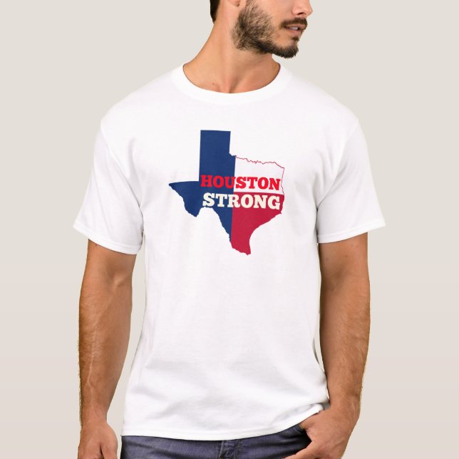 Camiseta Estrela solitária "Houston forte " (Frente)
