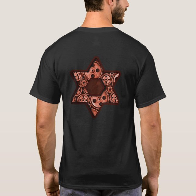 Camiseta Estrela Steampunk de David (Verso)