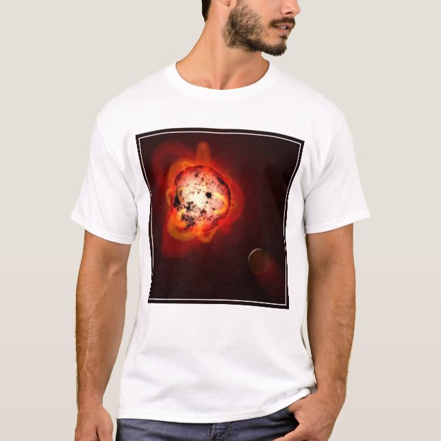 Camiseta Estrela Vermelha Anã Orbitada Por Um Exoplaneta Hi (Frente)