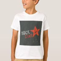 Estrela Vermelha de Rock Star Angustiado Grunge