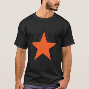 Camiseta Estrela Vermelha Laranja Em Várias Cores