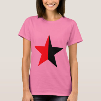 Camiseta Estrela vermelha & preta no verde do exército da