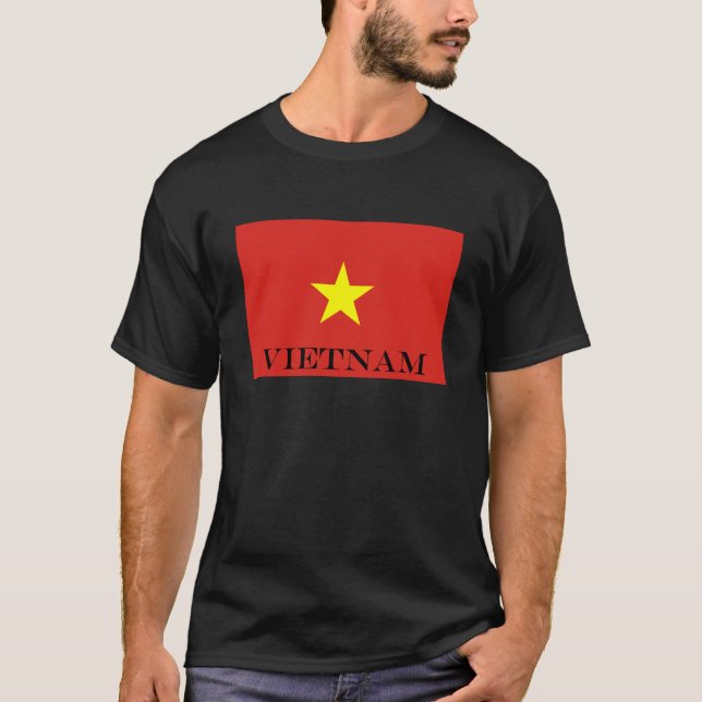 Camiseta Estrela vietnamita com bandeira do Vietname (Frente)