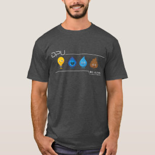 Camiseta estrelando mascotes de utilitários da DPU