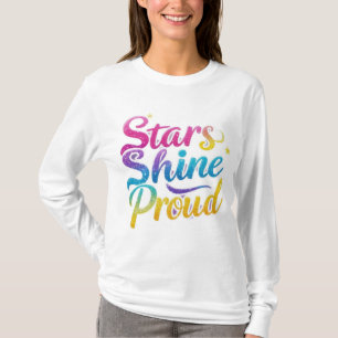 Camiseta Estrelas brilham em T-Shirt orgulhoso - unidade de