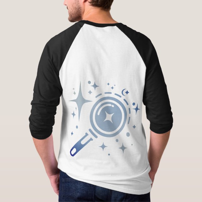 Camiseta Estrelas brilhantes, farol da Idade Digital Sem Li (Verso)
