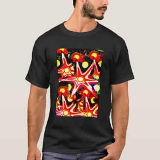 Camiseta estrelas cadentes natalinas festivas