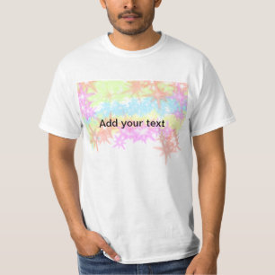 Camiseta Estrelas cintilantes vermelhas azuis verdes adicio