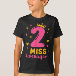 Camiseta Estrelas corações 2 anos de idade miss twonager fe