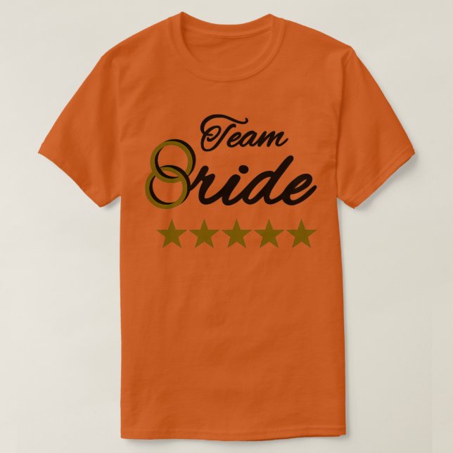 Camiseta Estrelas da equipe da noiva (Frente do Design)