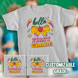Camiseta Estrelas de captura de Arco de lápis Alô Primeiro