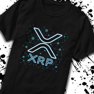 Camiseta Estrelas de Criptomoeda XRPL Blockchain Crypto XRP