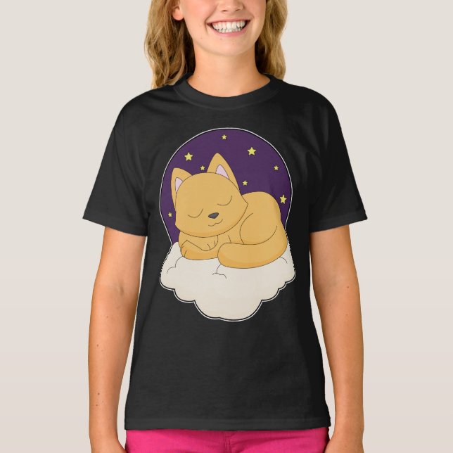 Camiseta Estrelas de Nuvens de Gato (Frente)