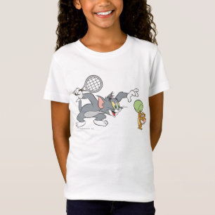 Camiseta Estrelas de tênis 2 de Tom e de Jerry