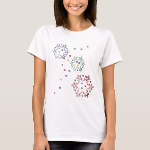 Camiseta Estrelas do floco de neve do Natal